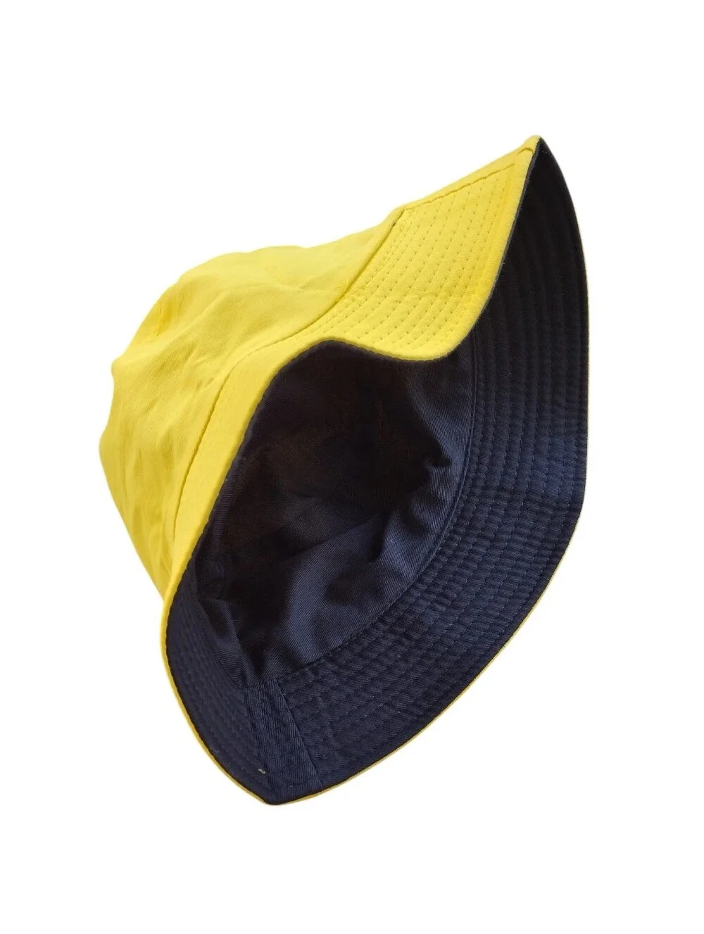 Reversible Yellow/ Black Bucket Hat - Lightweight Sun Protection